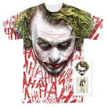 The Dark Knight Heath Ledger All Over Joker Head T Shirts & Stickers