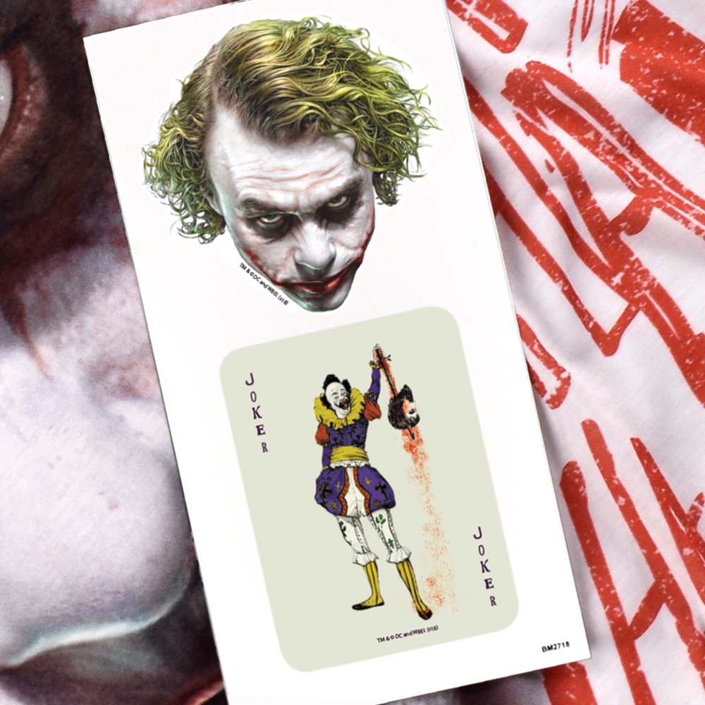 The Dark Knight Heath Ledger All Over Joker Head T Shirts & Stickers